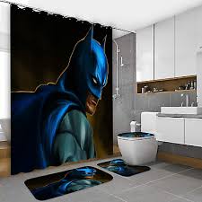 Superhero Batman Shower Curtain Bath