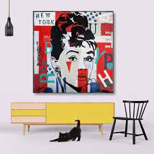 Audrey Hepburn Original Painting Pop
