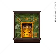Fireplace Vector Icon Classic Chimney