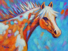 Wind Horse Painting By Theresa Paden
