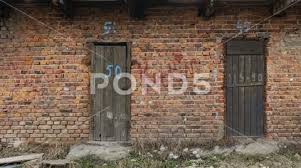 An Old Wooden Doors In An Abandoned