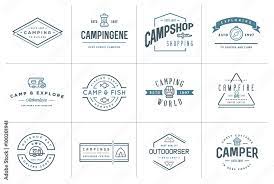 Set Of Vector Camping Camp Elements