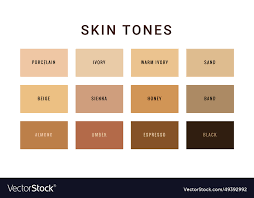 Skin Tone Color Scale Chart Brown