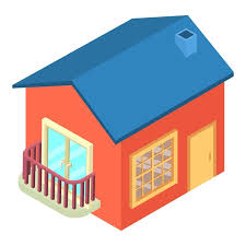 Toy House Icon Isometric Vector New One