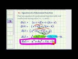 Find A Degree 3 Polynomial Function
