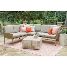 Wicker Outdoor Sectional Seating Set