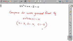 Solve The Given Quadratic Equations