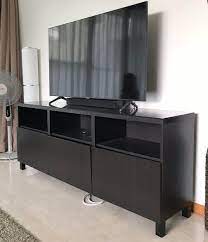 Ikea Tv Console Glass Top Furniture