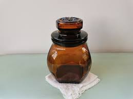 Small Conservation Jar Vintage Amber