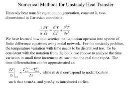 Numerical Methods For Unsteady Heat