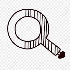 Hand Drawn Magnifying Glass Png Image