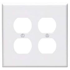 White 2 Gang Duplex Wall Plate