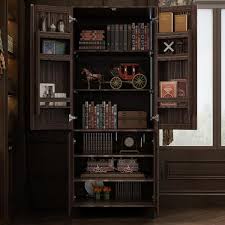 Wiawg Dark Brown Wood Standard Bookcase