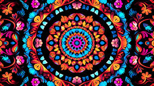 Vibrant Mexican Psychedelic Background