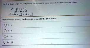 Square To Solve A Quadratic Equation
