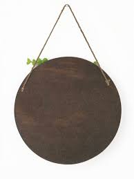 Brown Round Wooden Hanging Decoration