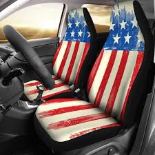 Flag Distressed Flag Patriotic Car Seat