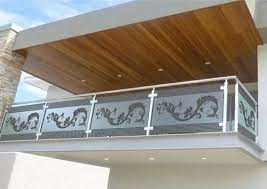 Transpa Balcony Glass Railing For