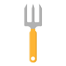 Cartoon Small Pitchfork Icon Isolated