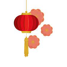 Lantern Chinese Hanging With Flowers