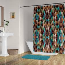 Diamond Pattern Mosaic Shower Curtain