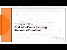 Transportation Find Initial Velocity