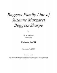 Boggess Family Stroy D A Sharpe