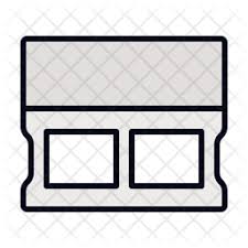 Cement Block Colored Outline Icons