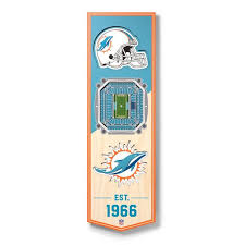 Youthefan Nfl Miami Dolphins 6 In X 19