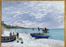 The Beach Of Sainte Adresse By Claude Monet