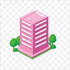 Building Drawing Icon Flat Building