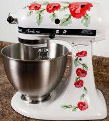 Red Poppy Flowers Watercolor Kitchenaid