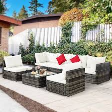 Costway 7 Pieces Patio Rattan Furniture