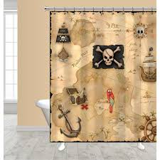 Treasure 72 In Map Shower Curtain