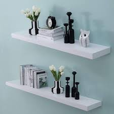 White Floating Decorative Wall Shelf