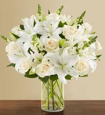 White Funeral Flowers White Roses For