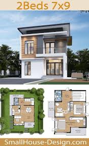 Modern House 7x9 Meters 2 Bedrooms