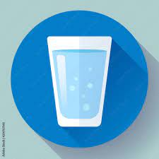 Glass Of Water Icon Flat Design Clear