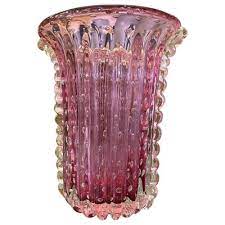 Pink Barovier Murano Glass Vase 1950s