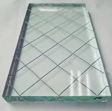 6mm Thick Safe Fireproof Wired Glass