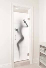 Shower Door Mural Diffuse Woman