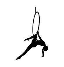 gymnast silhouette balance beam vector