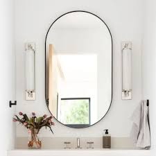 Capsule Shaped Bathroom Wall Mirrors