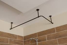 L Shaped Corner Shower Curtain Rod For