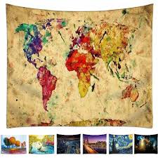 World Map Decor Wall