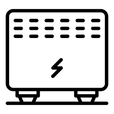 Electric Radiator Icon Outline Vector