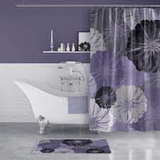 Fl Print Fabric Shower Curtain