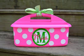 Personalized Hot Pink Shower Caddy With