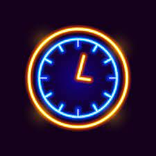 Neon Clock Icon 4977082 Vector Art At