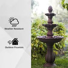 Xbrand 3 Tier Water Fountain With Pump